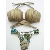 Biquini Bojo quadrado e calça cós franzido - 32